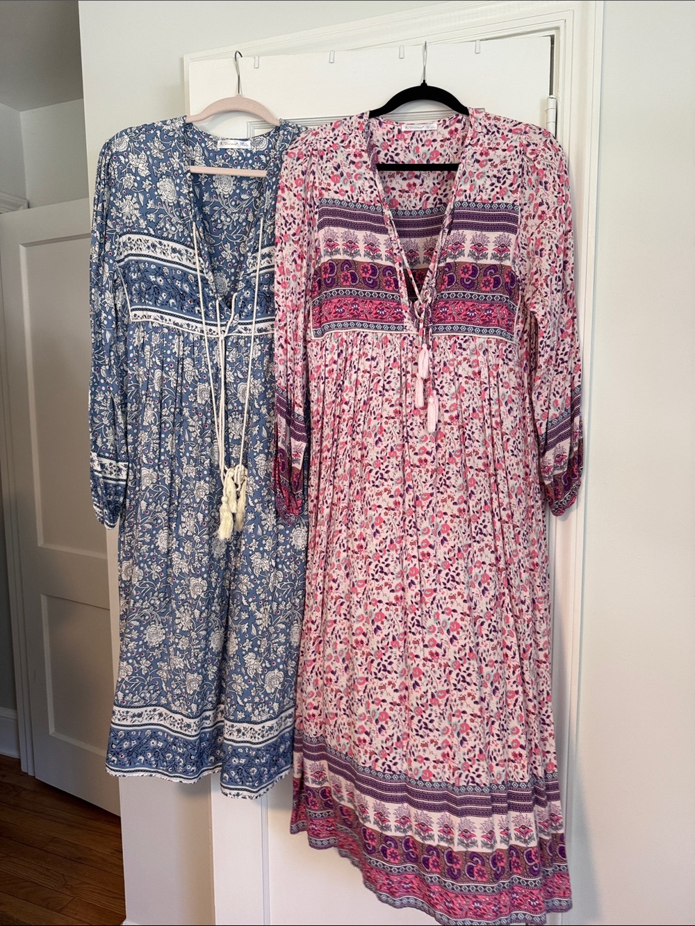 Boho Floral Maxi Dress in Pink